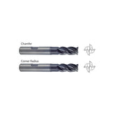 Chamfer GMF61 ,  Corner Radius GMF63,  Carbide, 4 Flute Extended Reach V7 PLUS A  END MILLS